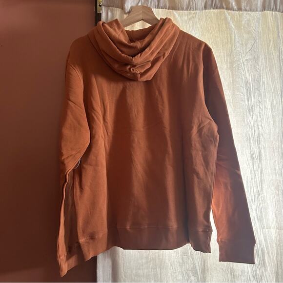 Pact Lounge Pullover Hoodie Sweatshirt Unisex One For All Amber Brown NWT Size M - Picture 4 of 5